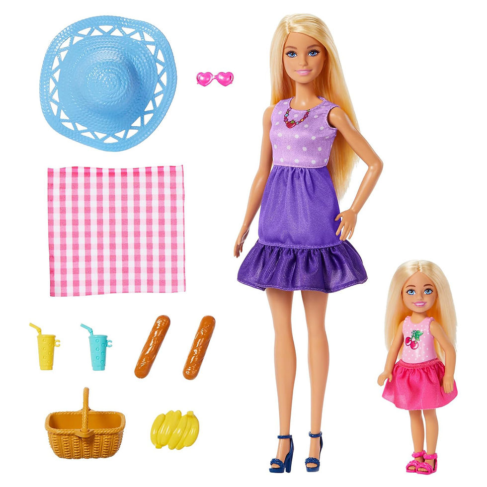 Thumbnail: Búp Bê Barbie Family and Friends Picnic Themed Playset Barbie and Chelsea