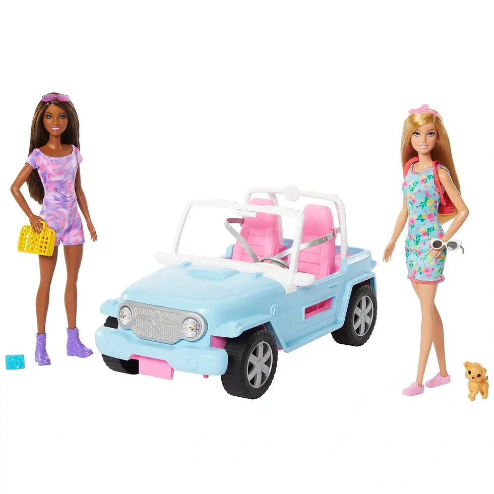 Thumbnail: Bộ Đôi Búp Bê Barbie Cùng Chiếc Xe Jeep
