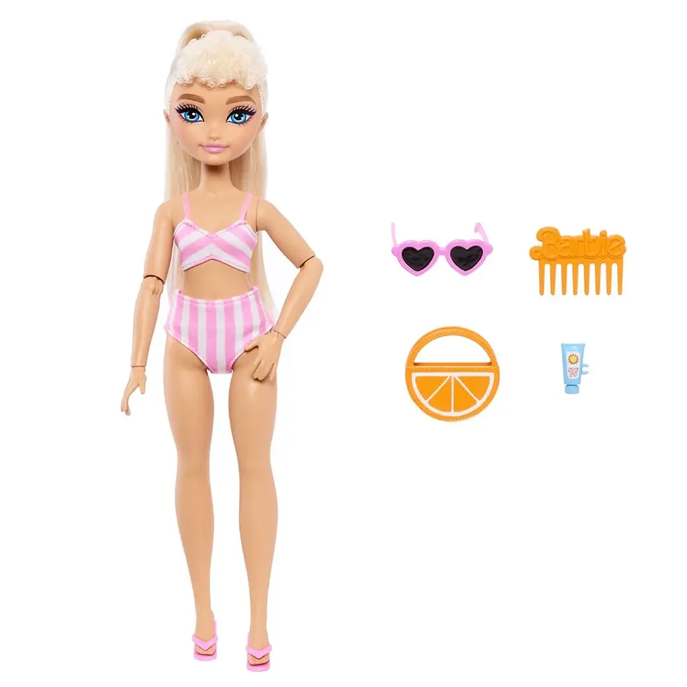 Thumbnail: Búp Bê Barbie Dream Besties Beach in Swimwear Malibu Teresa Renee Brooklyn