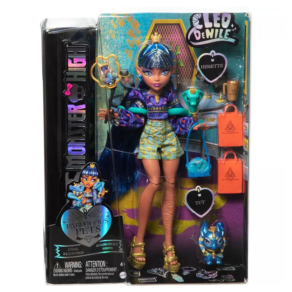 Thumbnail: Búp Bê Monster High Monster High Faboolous Pets Cleo De Nile