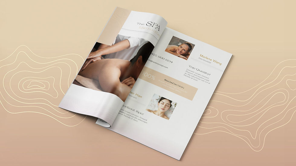 Spa and Massage 20 Page Menu Brochure Booklet