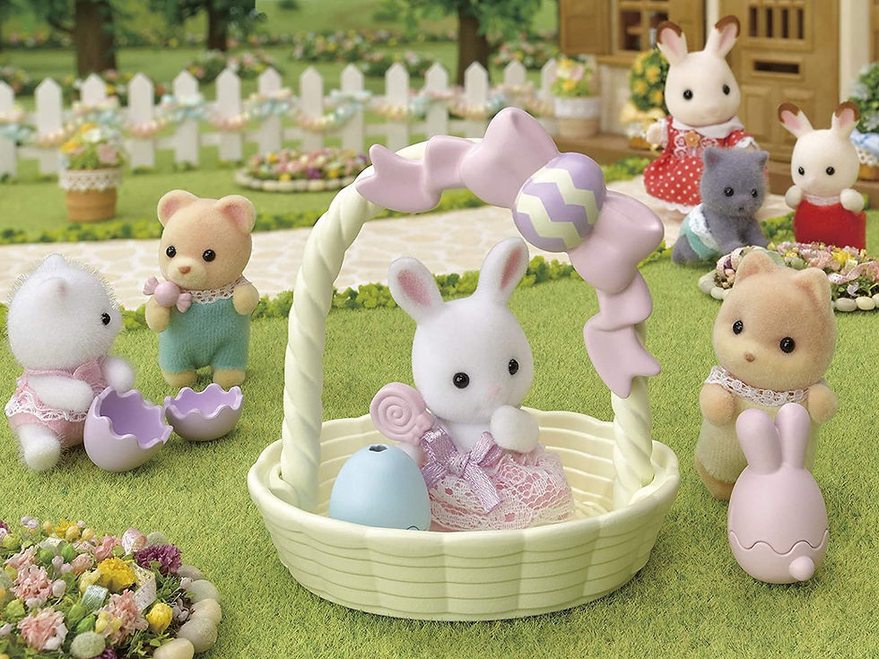 Thumbnail: Đồ Chơi Sylvanian Families Bộ Bé Thỏ Trắng Lễ Phục Sinh Hoppin' Easter Set