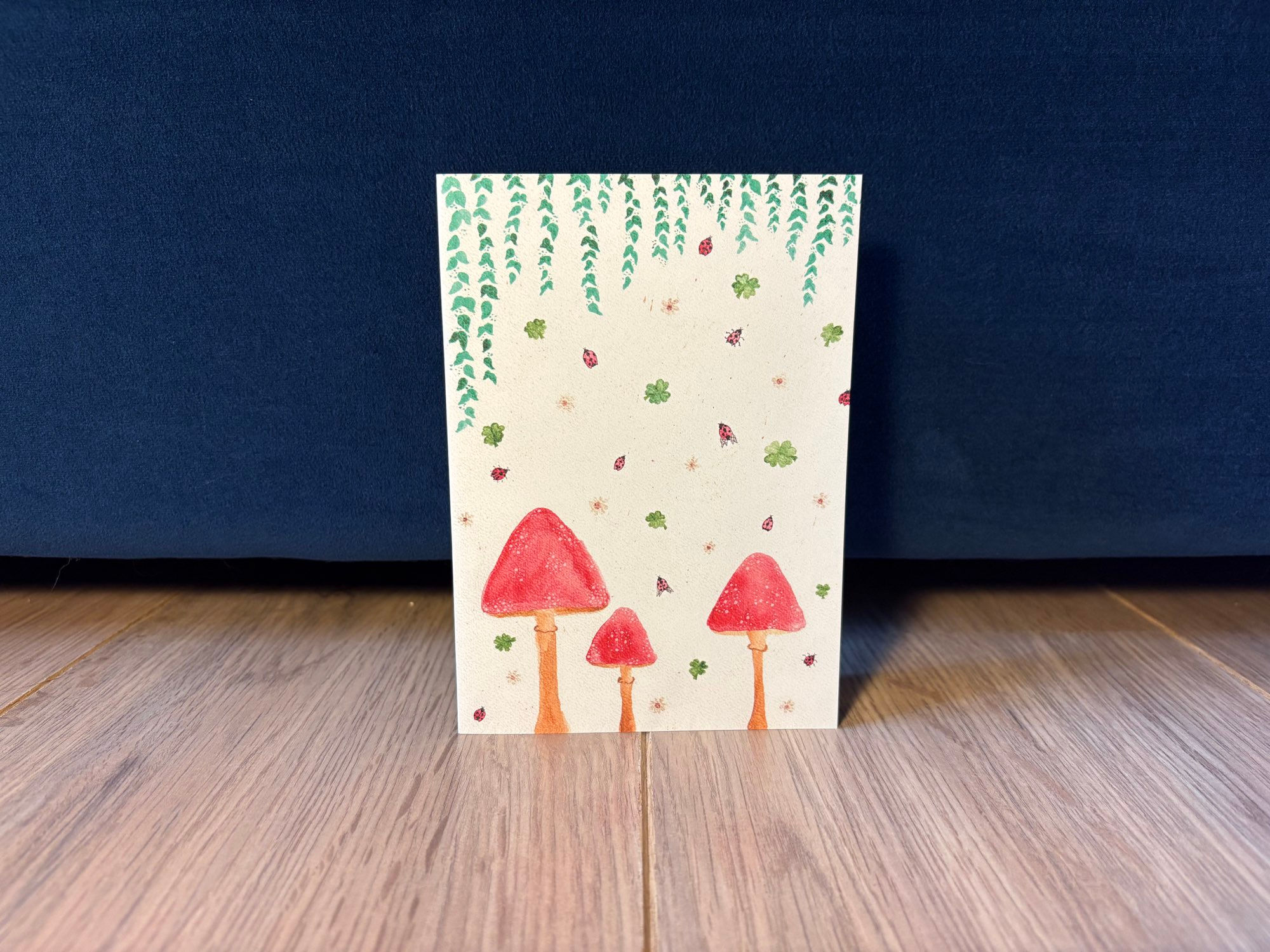 Wenskaart paddenstoelen