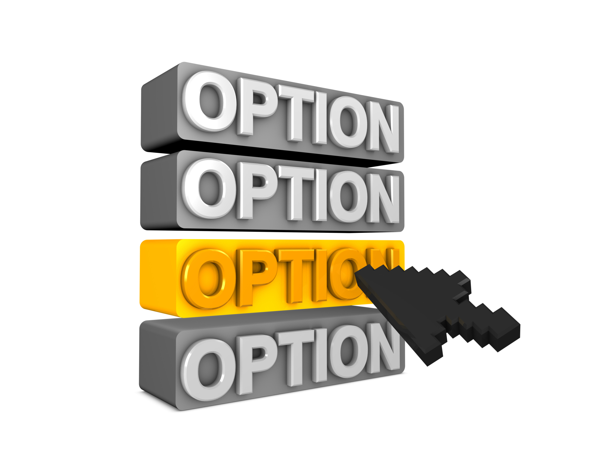 Choose your click. Options image.