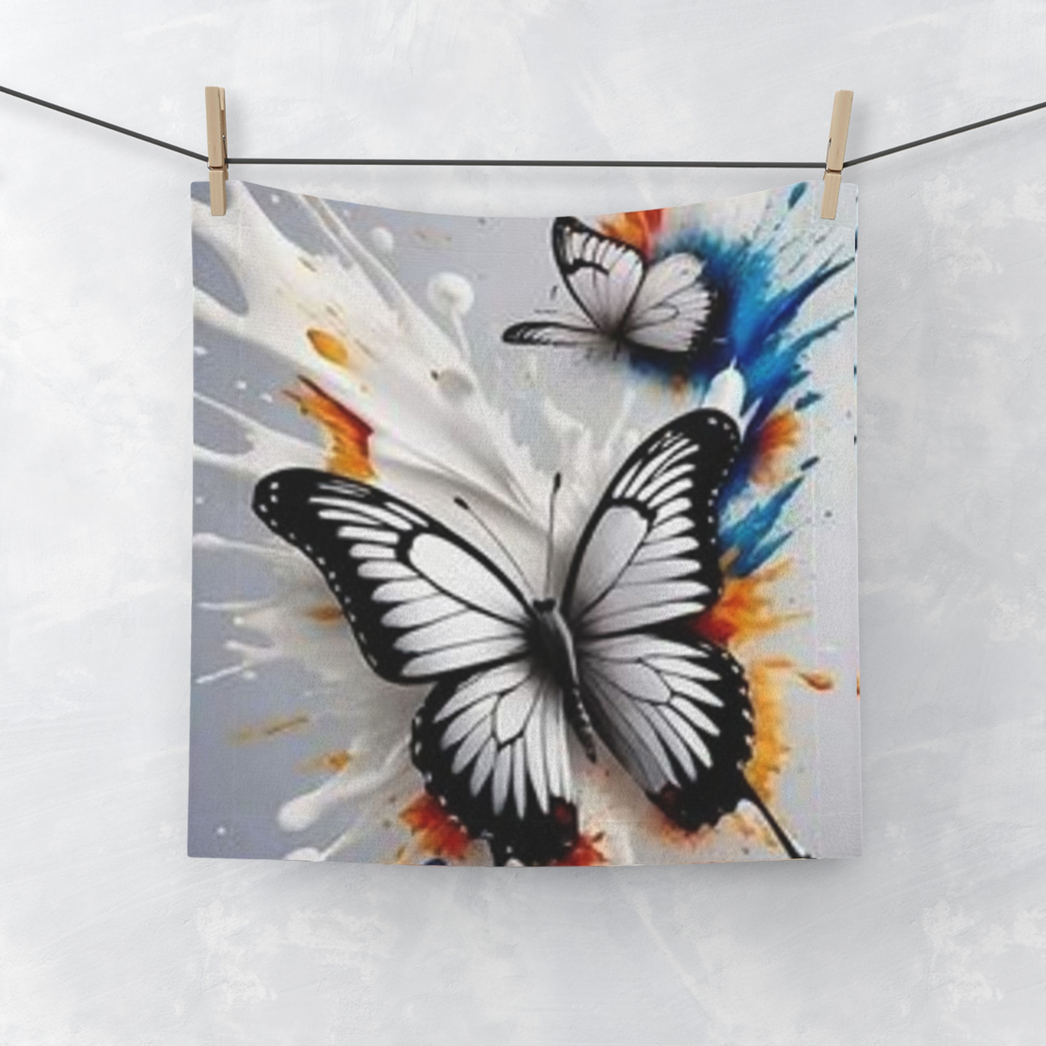 Butterfly Splash Face Towel