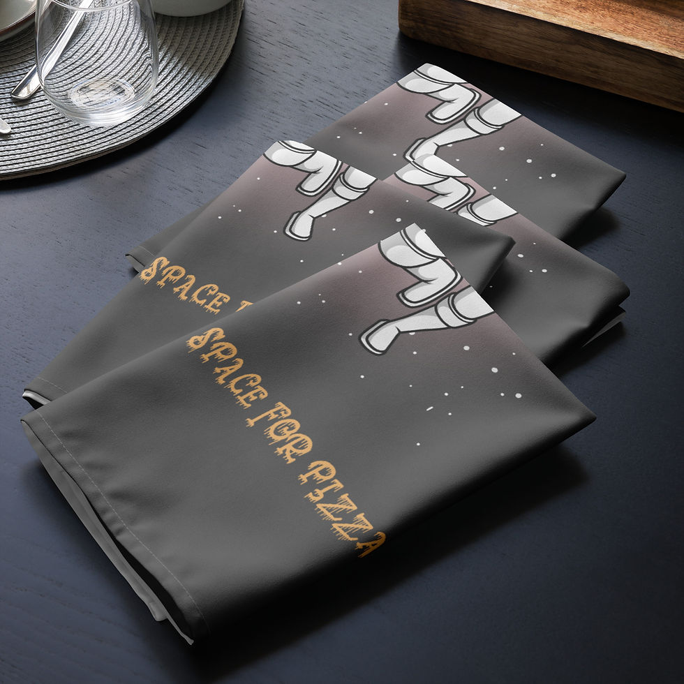 Thumbnail: There's Always space For Pizza Cloth napkin set
