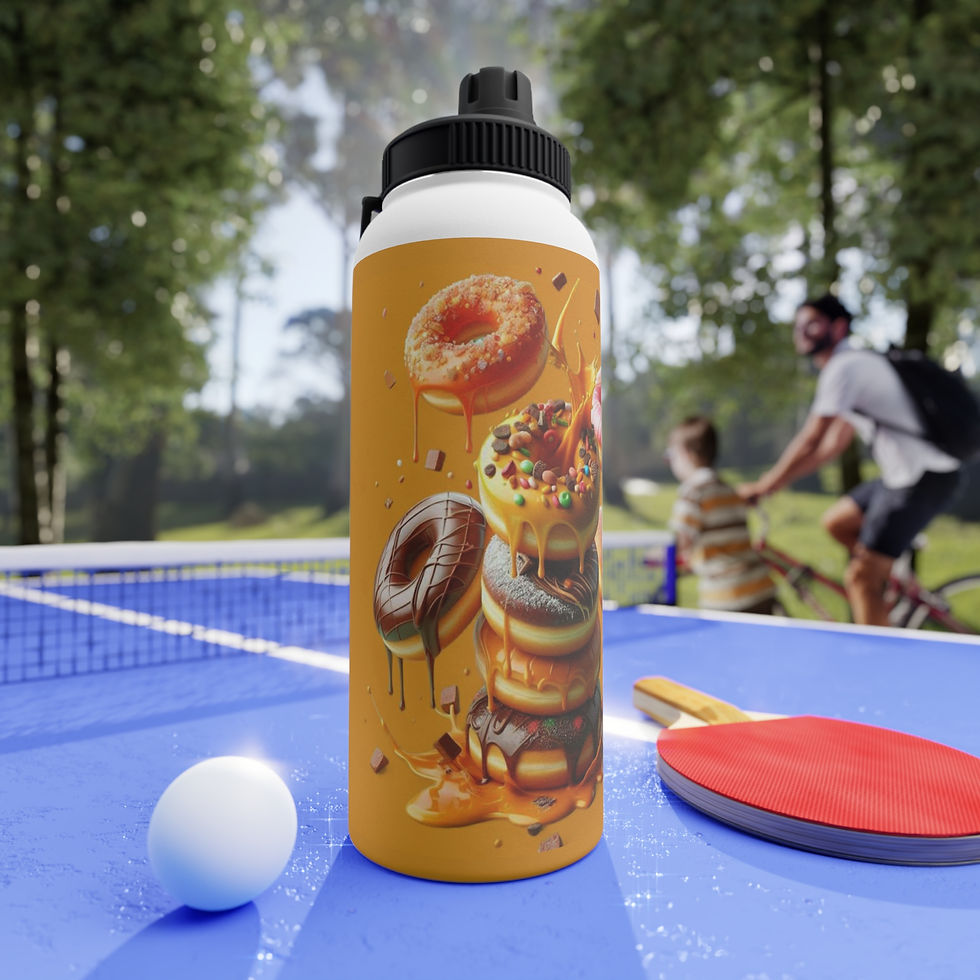 Thumbnail: Donut Stack Stainless Steel Water Bottle 