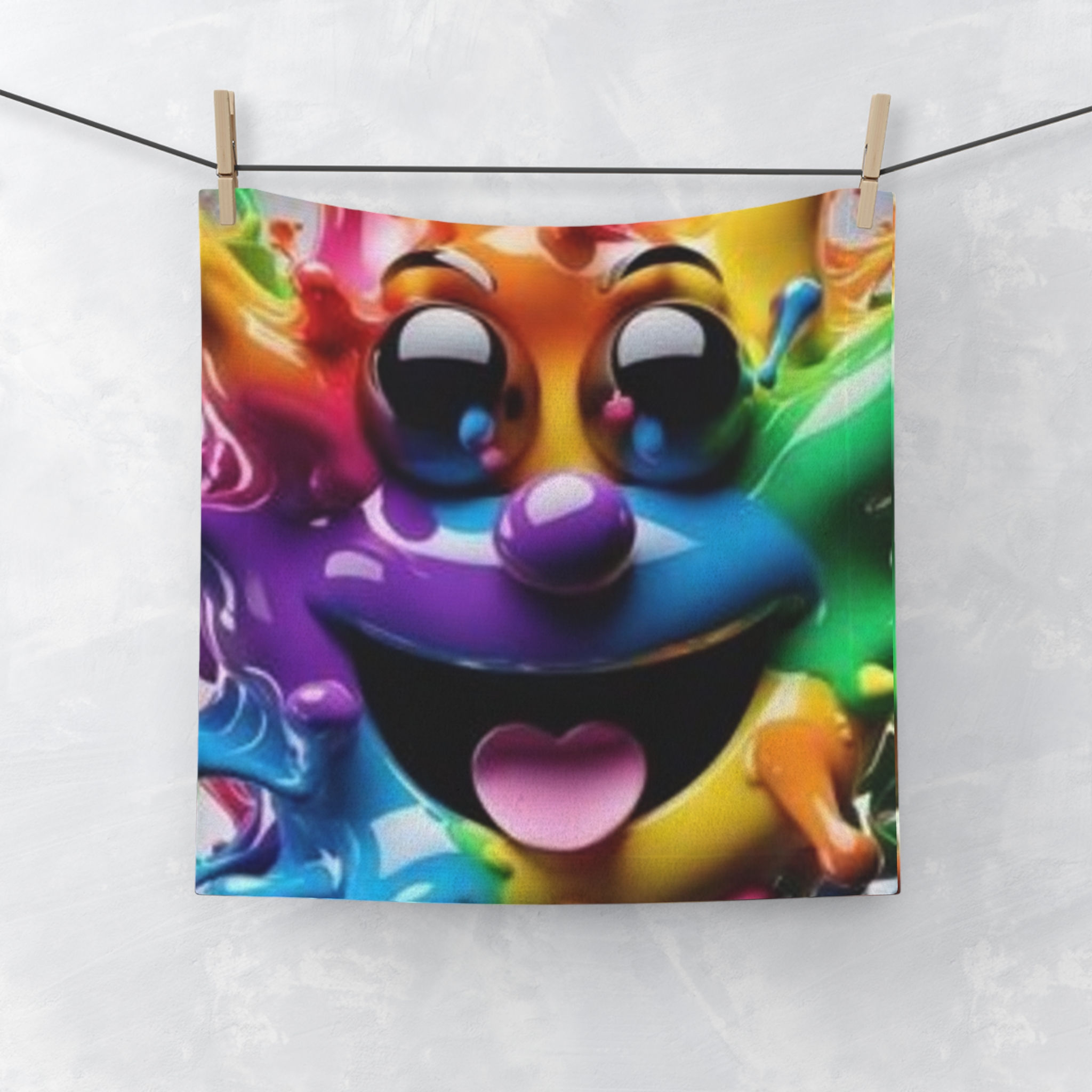 Colorful Smiley Face Towel
