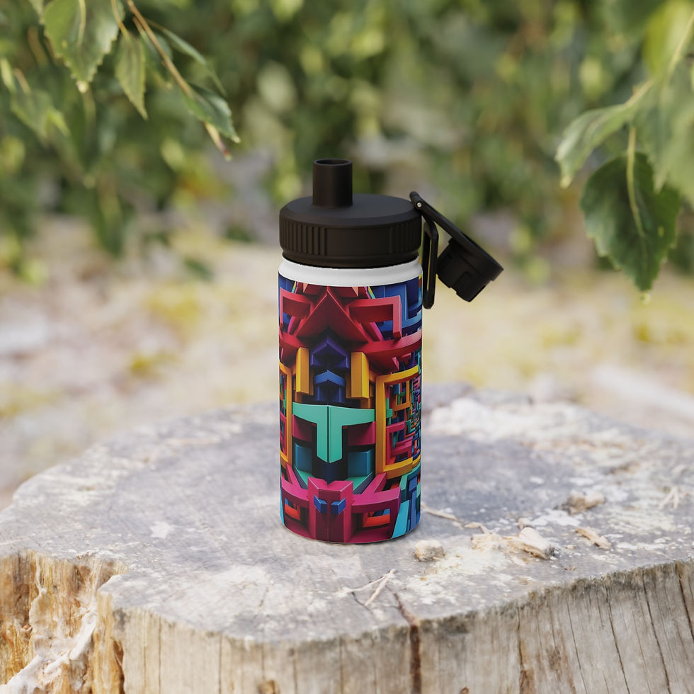 Thumbnail: Geometric Stainless Steel Water Bottle