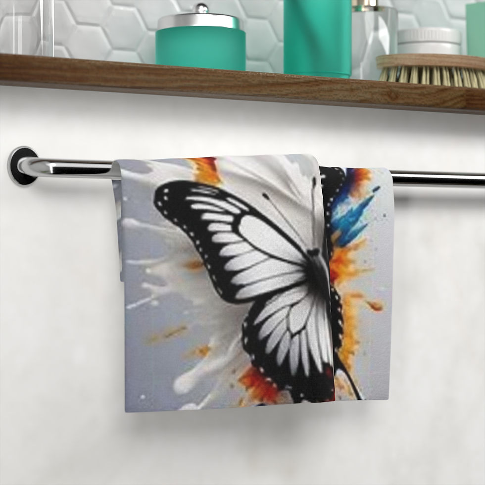 Thumbnail: Butterfly Splash Face Towel 
