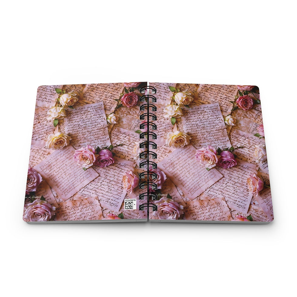 Thumbnail: Vintage Roses Spiral Journal 