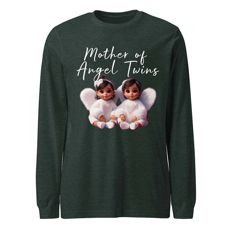 Thumbnail: Mother Of Angel Twins Long Sleeve Tee