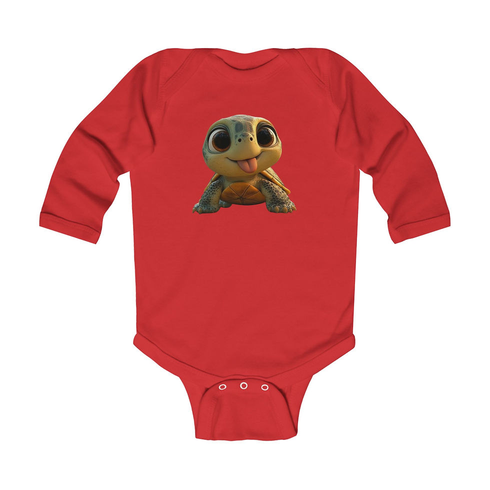 Thumbnail:  Turtle Face Long Sleeve Onesie