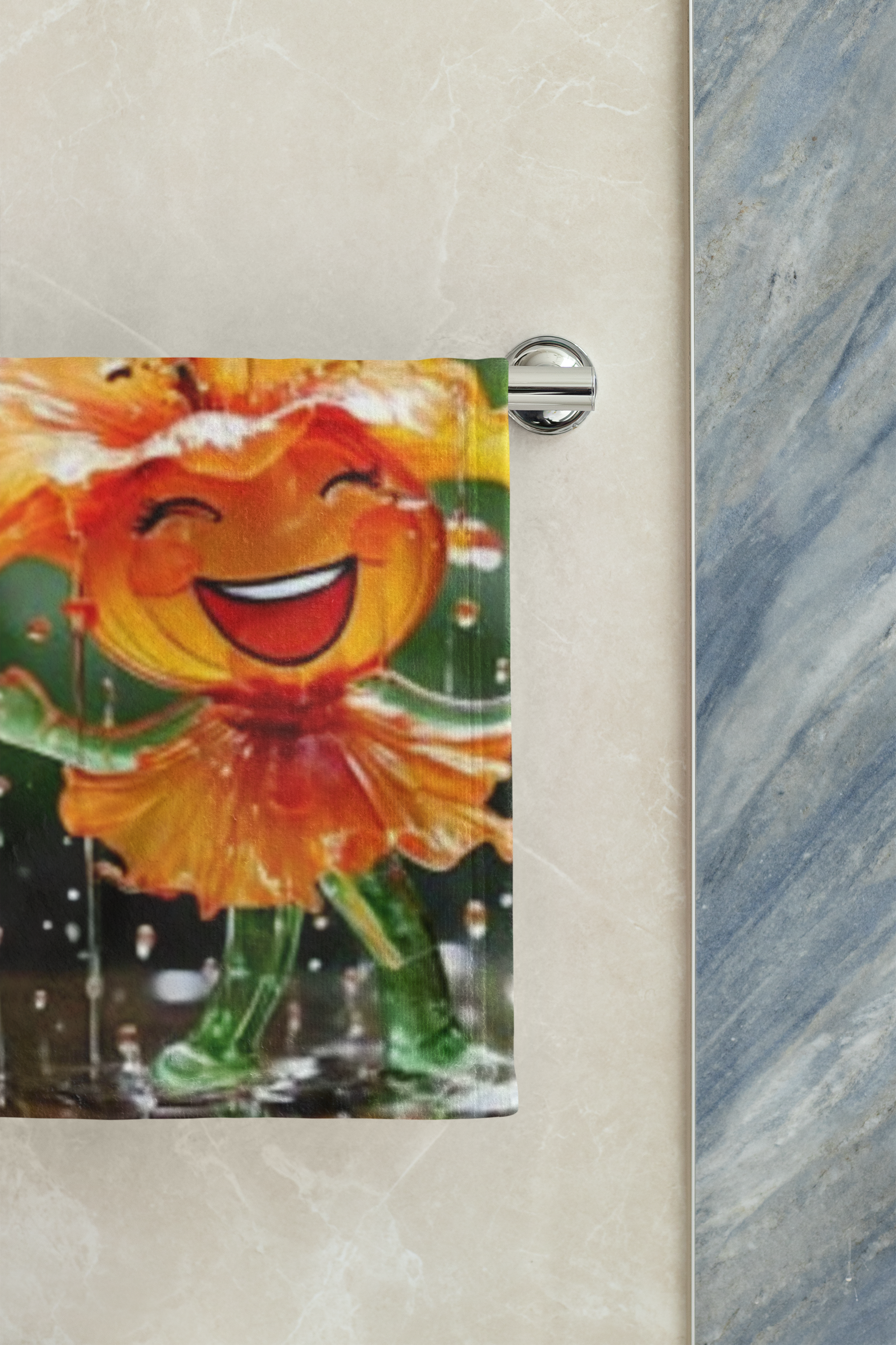 Happy Dancing Flower Bath Towel