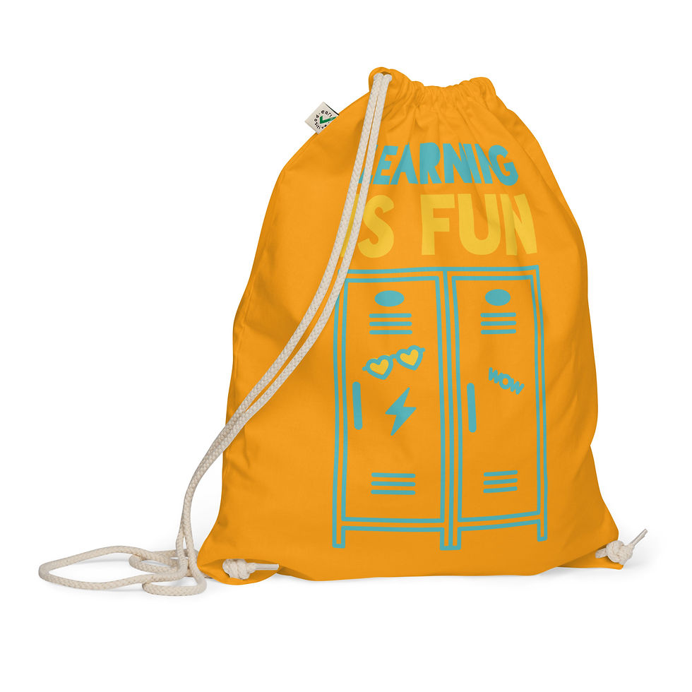 Thumbnail: Learning Is Fun Drawstring Backpack