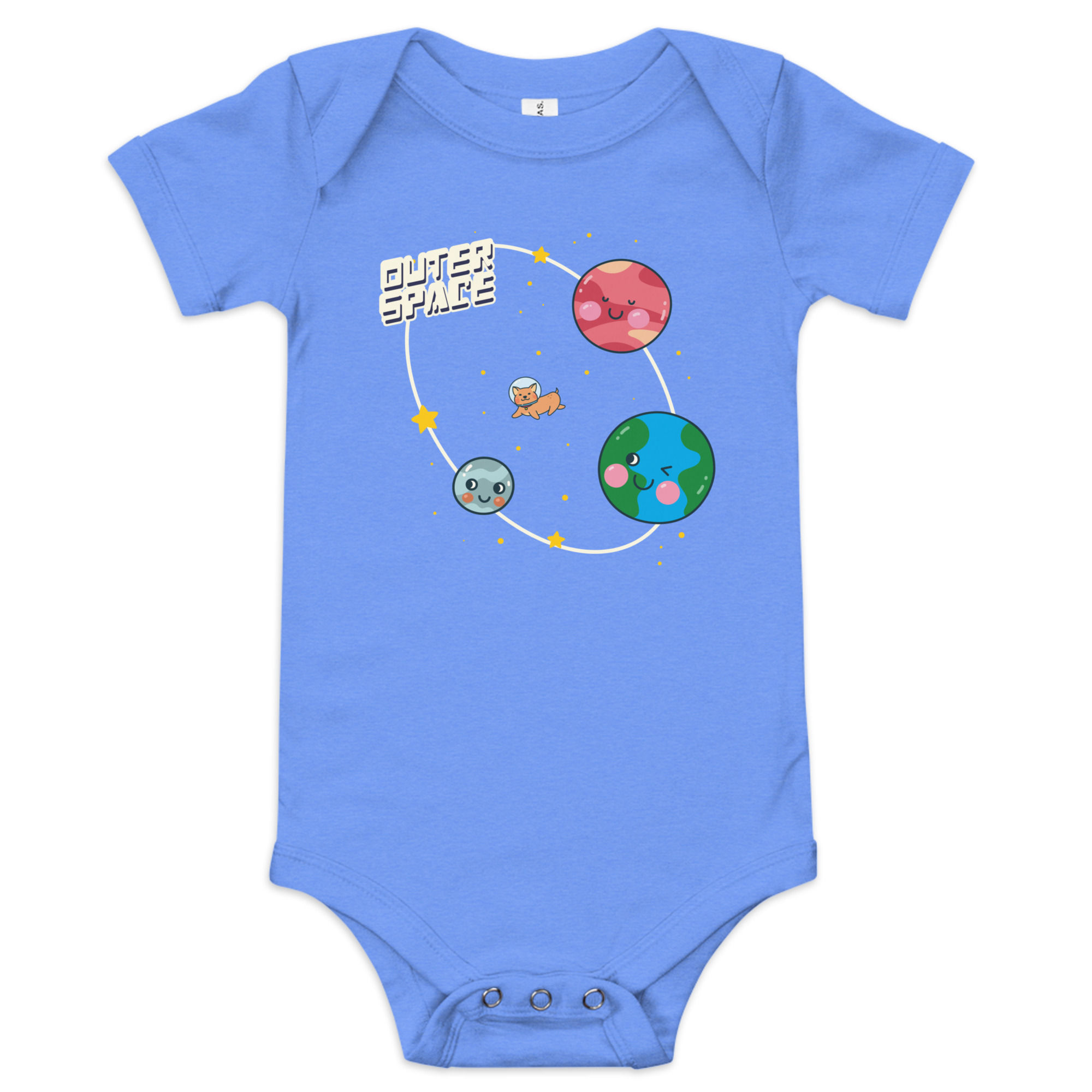Outer Space Baby short sleeve one piece