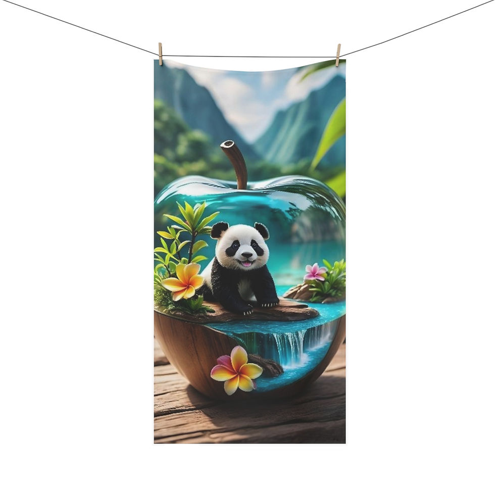 Thumbnail: Panda Waterfall Bath Towel 