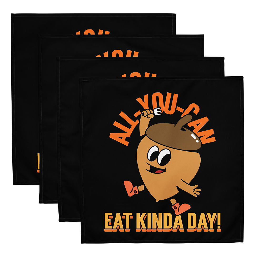 Thumbnail: All You Can Eat Kinda Day Cloth napkin set