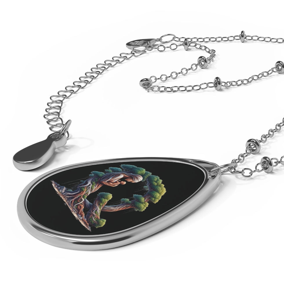 Thumbnail: Mother Q Tree Oval Necklace 