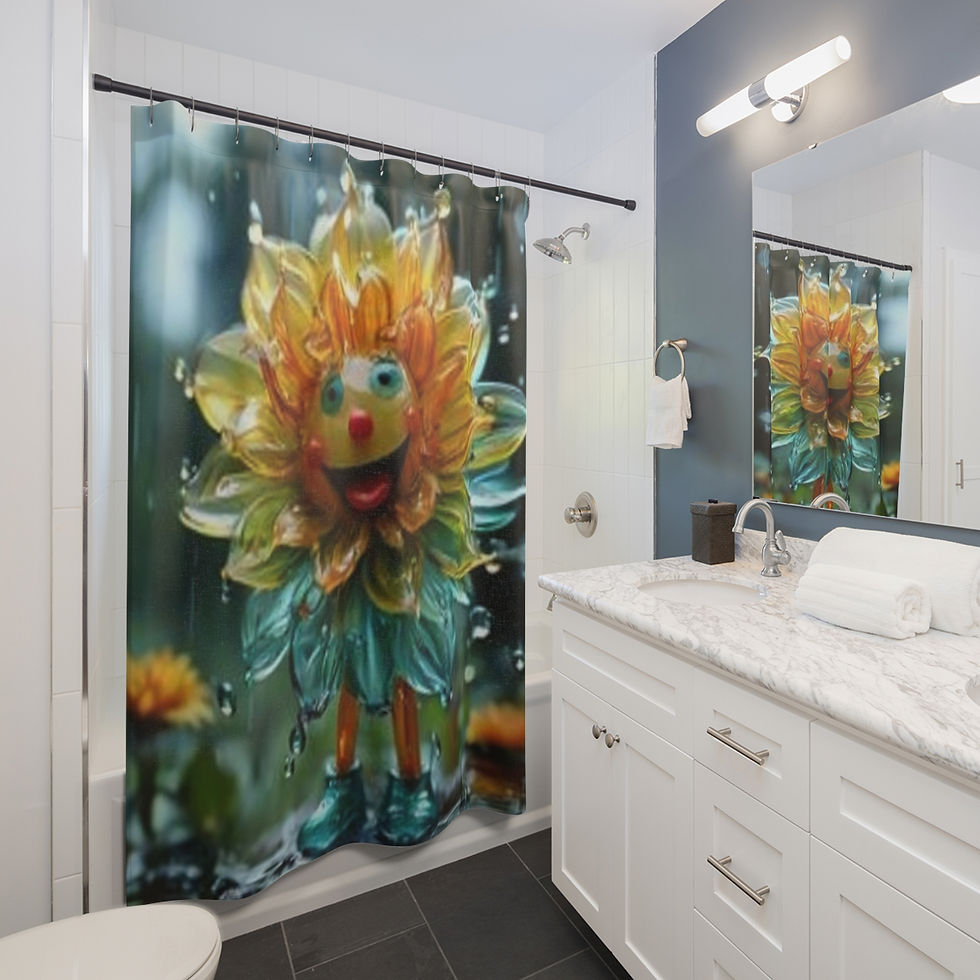 Thumbnail: Sunflower Smile Shower Curtain 
