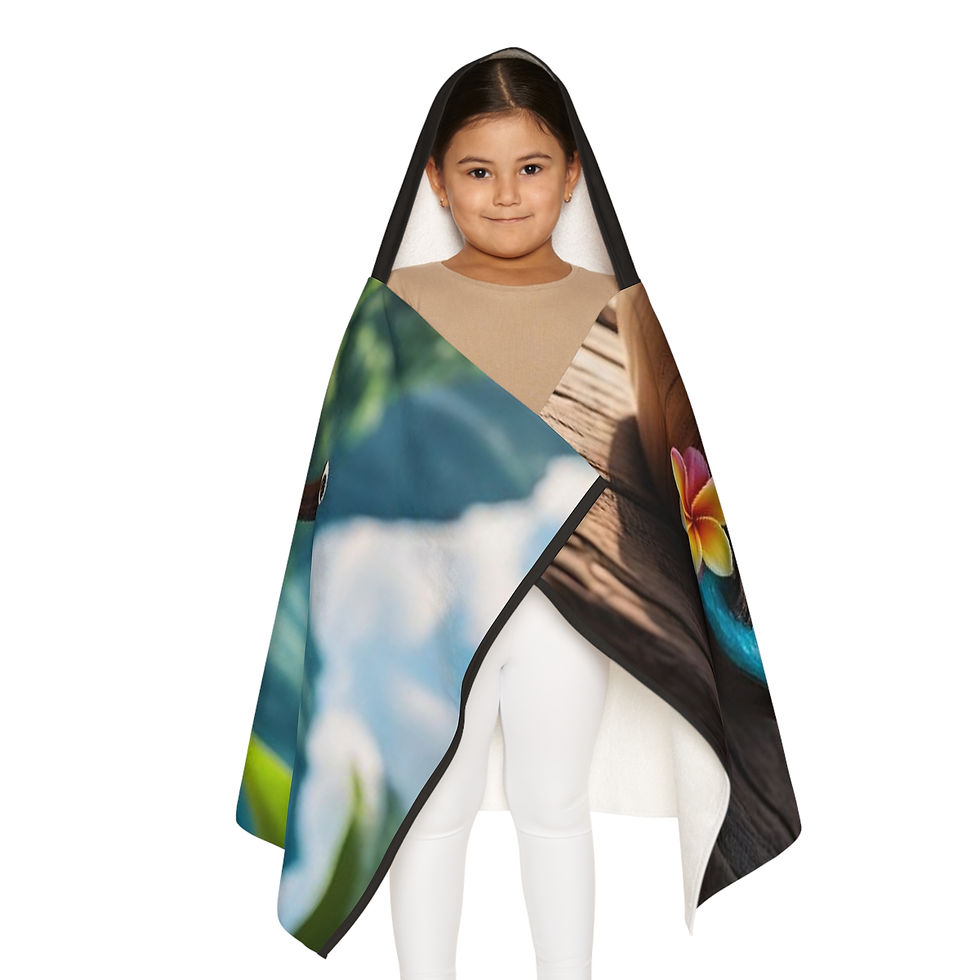 Thumbnail: Panda Terrarium Kids Hooded Towel