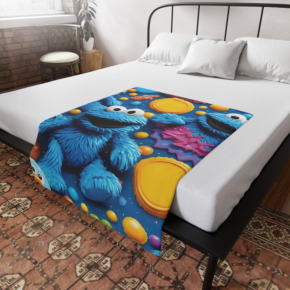 Thumbnail:  Cookie Monster Throw Blanket