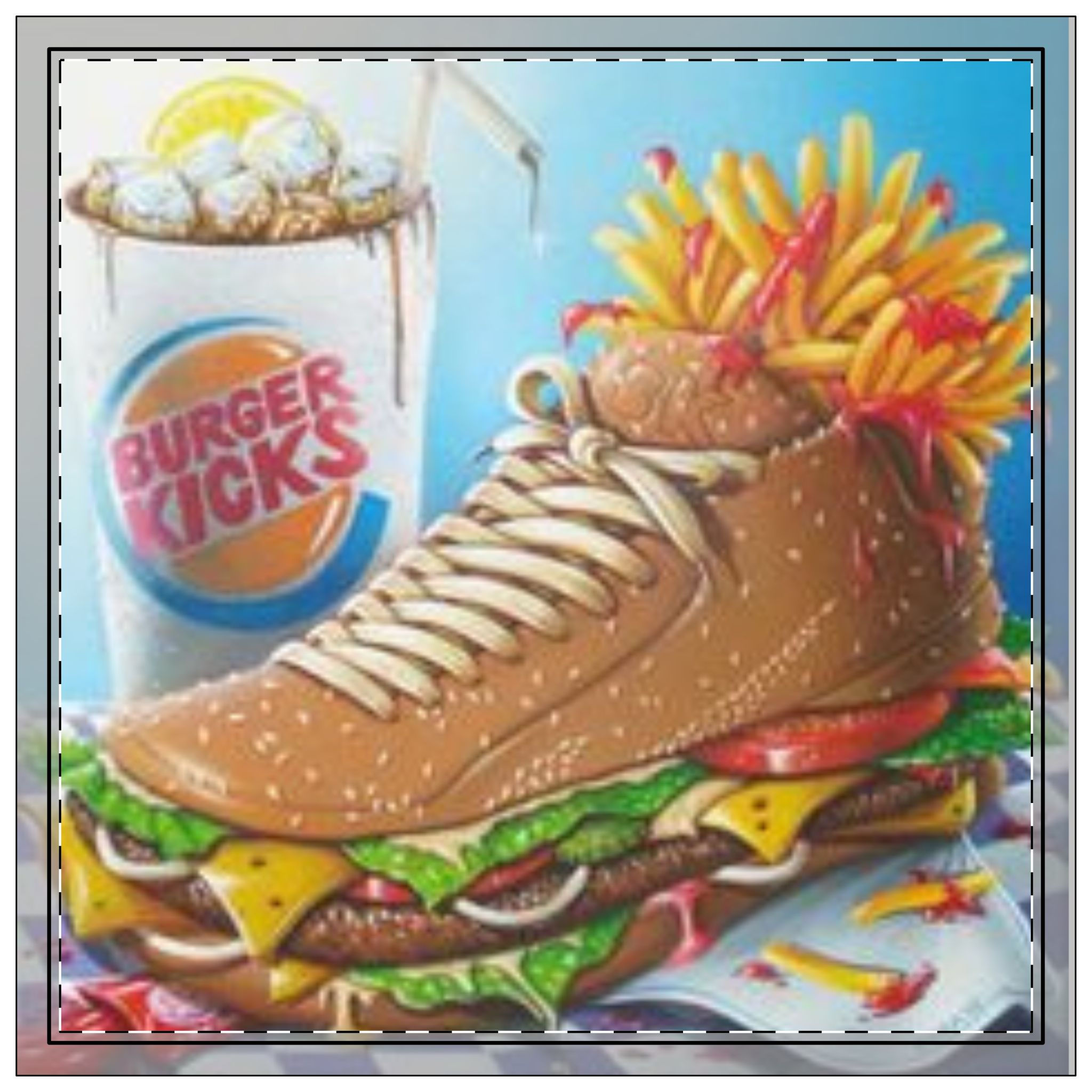 Burger Sneaks Cloth Napkins, 4-set