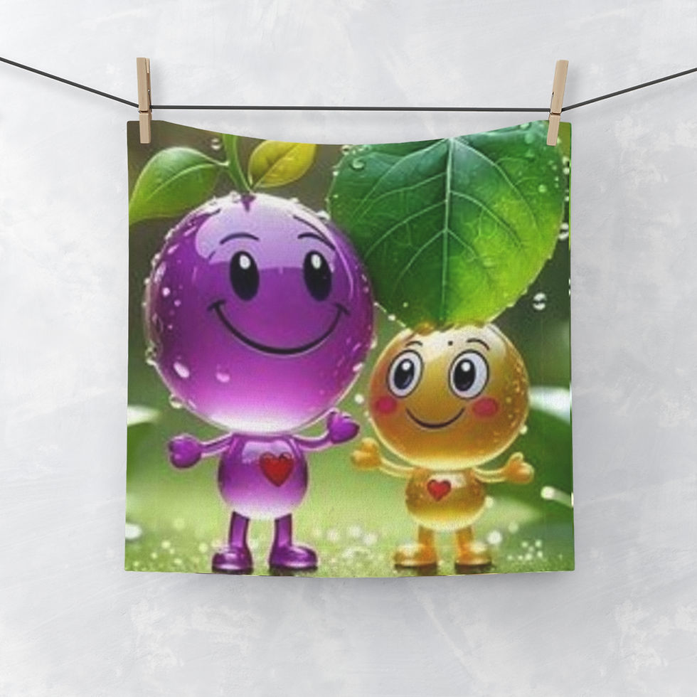Thumbnail: Cute Fruit Friends Face Towel 