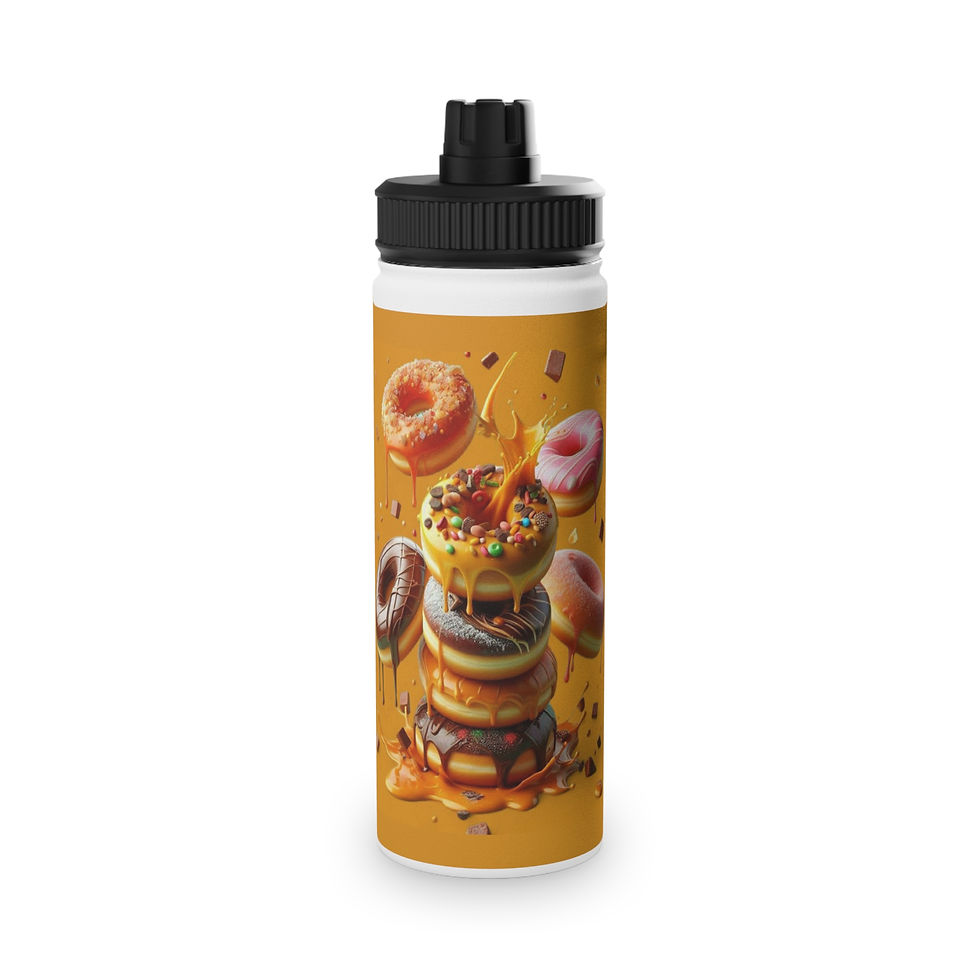 Thumbnail: Donut Stack Stainless Steel Water Bottle 