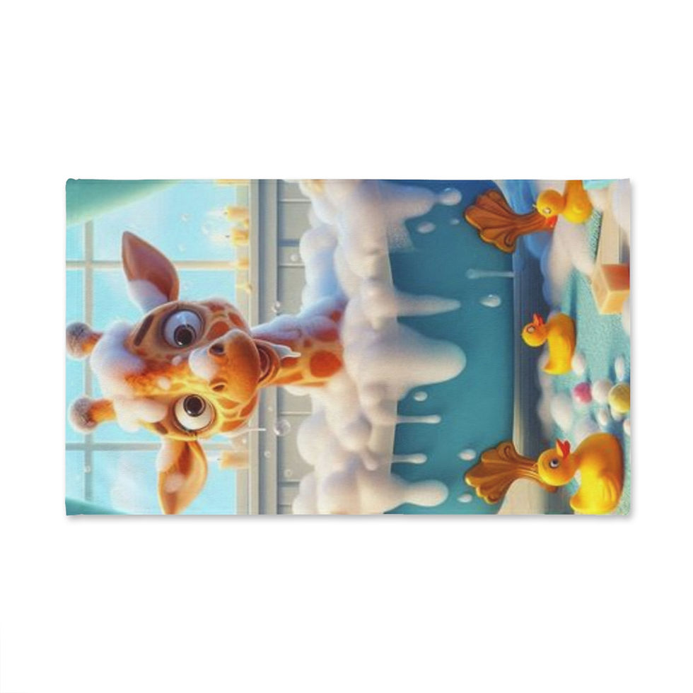 Thumbnail: Cute Giraffe Bathtub Hand Towel 