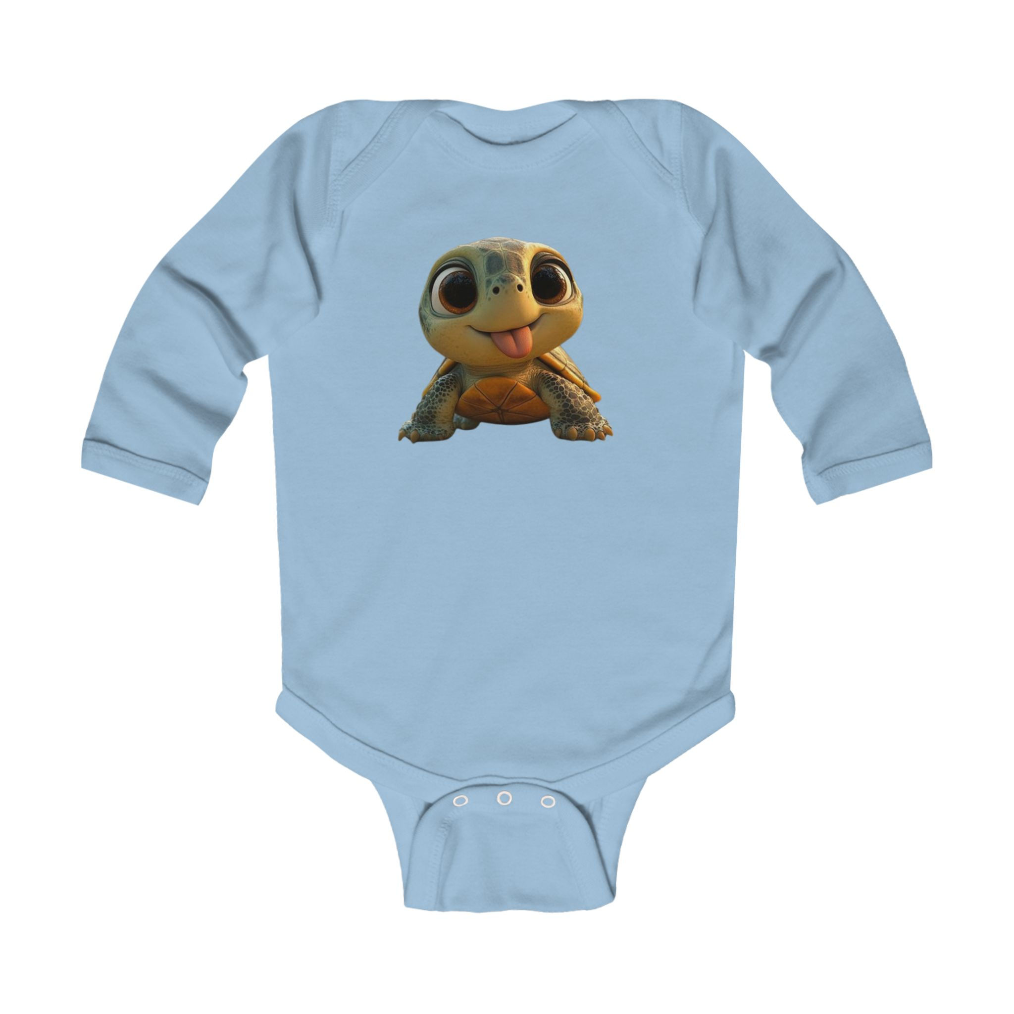  Turtle Face Long Sleeve Onesie