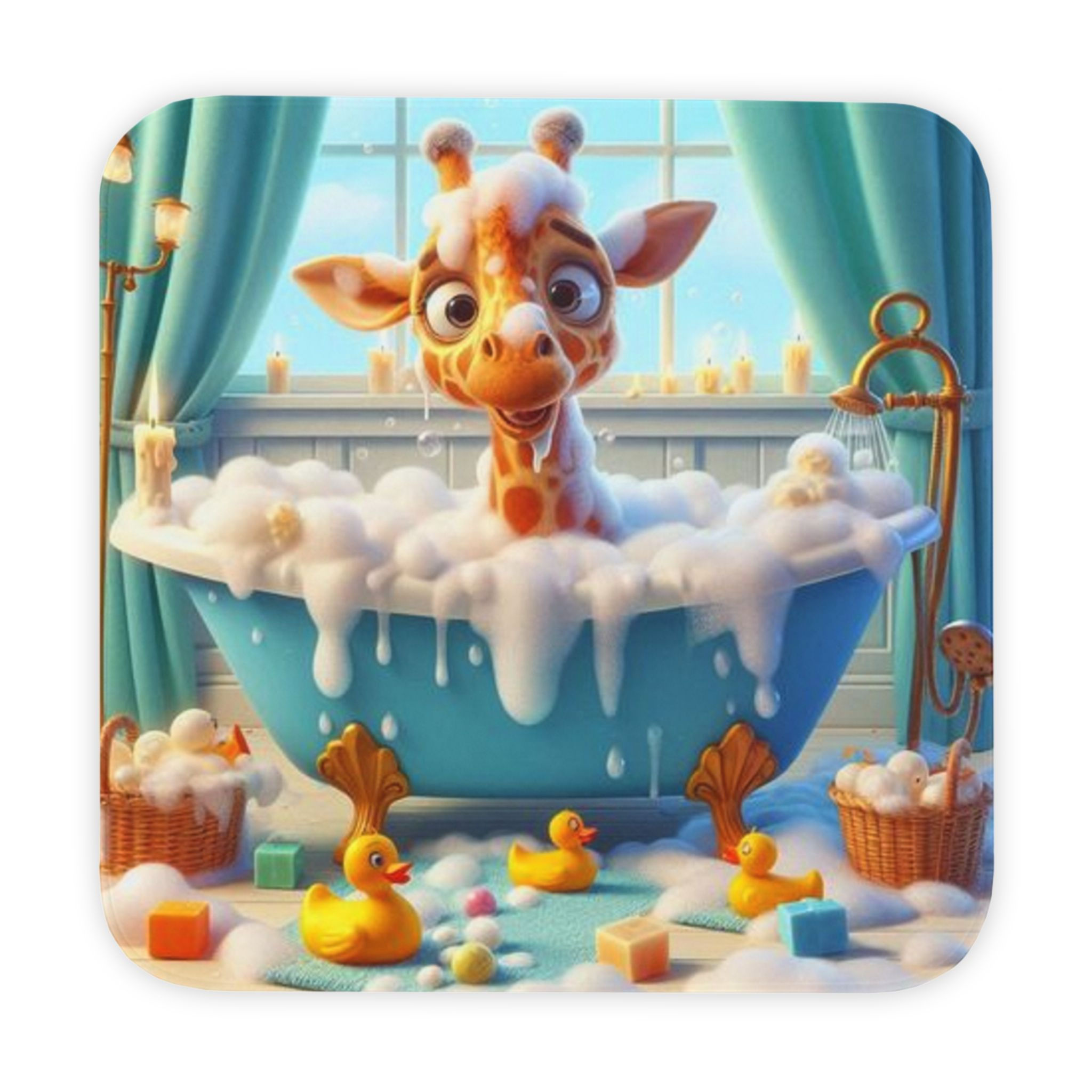 Giraffe Bath Time Hooded Baby Towel 