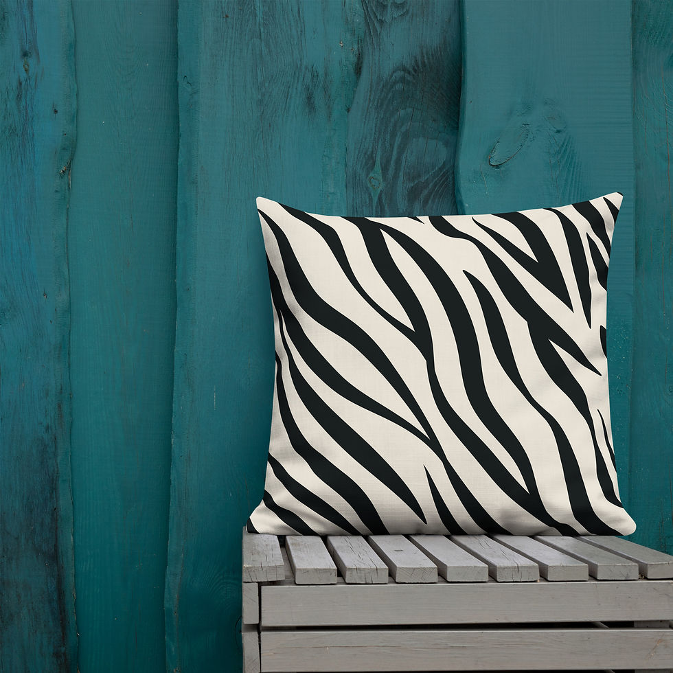 Thumbnail: White Tiger Stripe Pillow