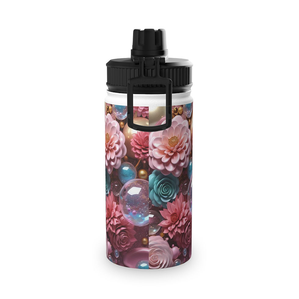 Thumbnail: Floral Stainless Steel Water Bottle