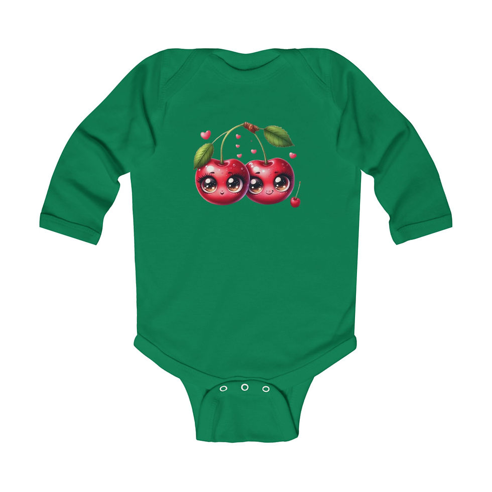 Thumbnail:  Cute Cherries Long Sleeve Onesie