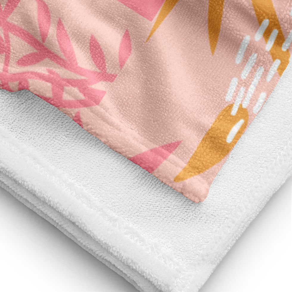 Thumbnail: Pink Retro Garden Towel