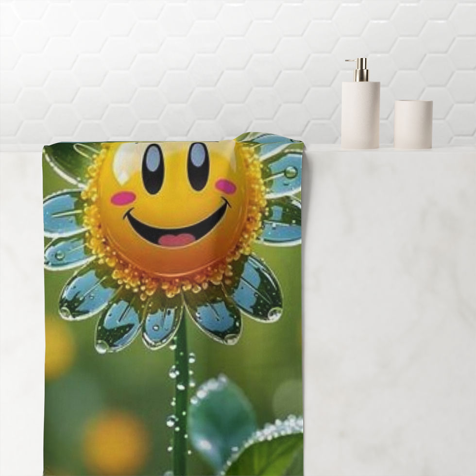 Thumbnail: Happy Face Floral Towel -