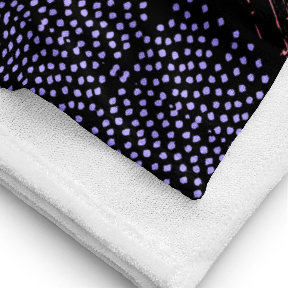 Thumbnail: Pink & Blue Abstract Towel