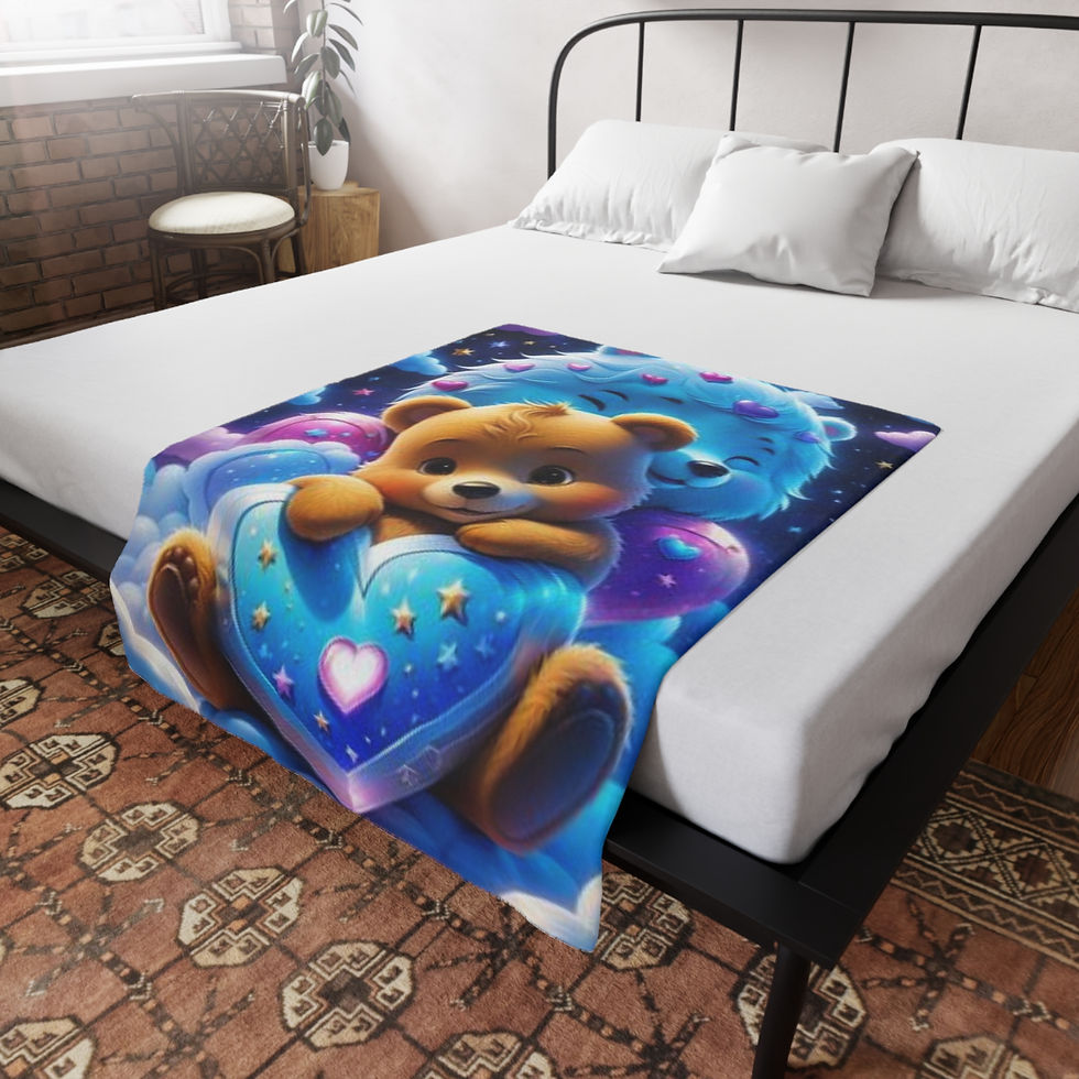 Thumbnail: Cozy Throw Blanket with Adorable Bear 