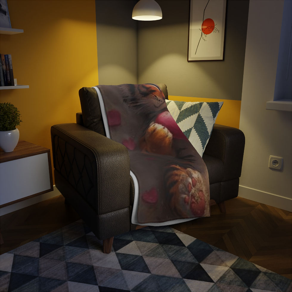 Thumbnail: Cute Tiger Love Throw Blanket 