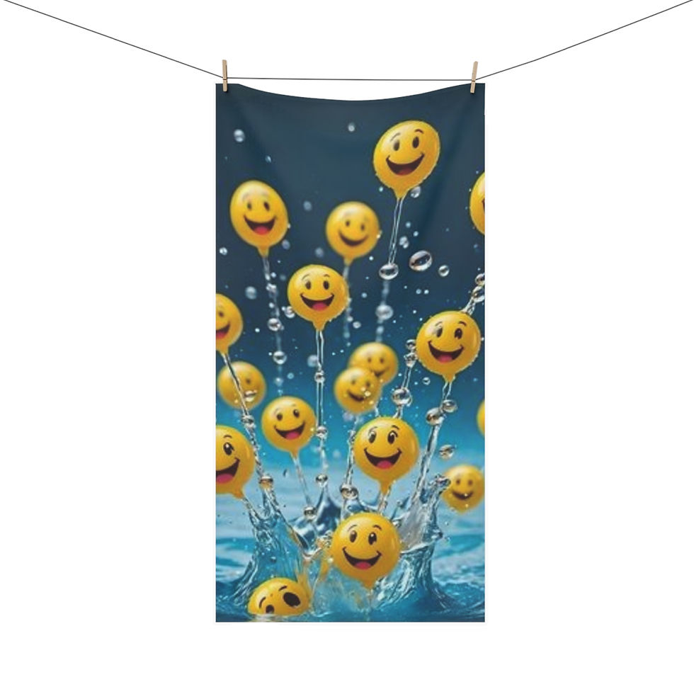 Thumbnail: Smiley Splash Beach Towel 