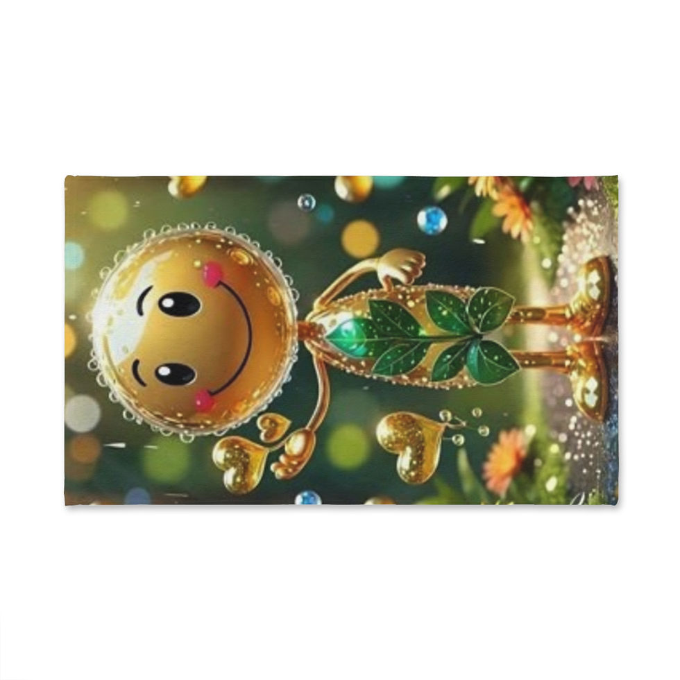 Thumbnail: Smiling Gold Sprite Hand Towel 