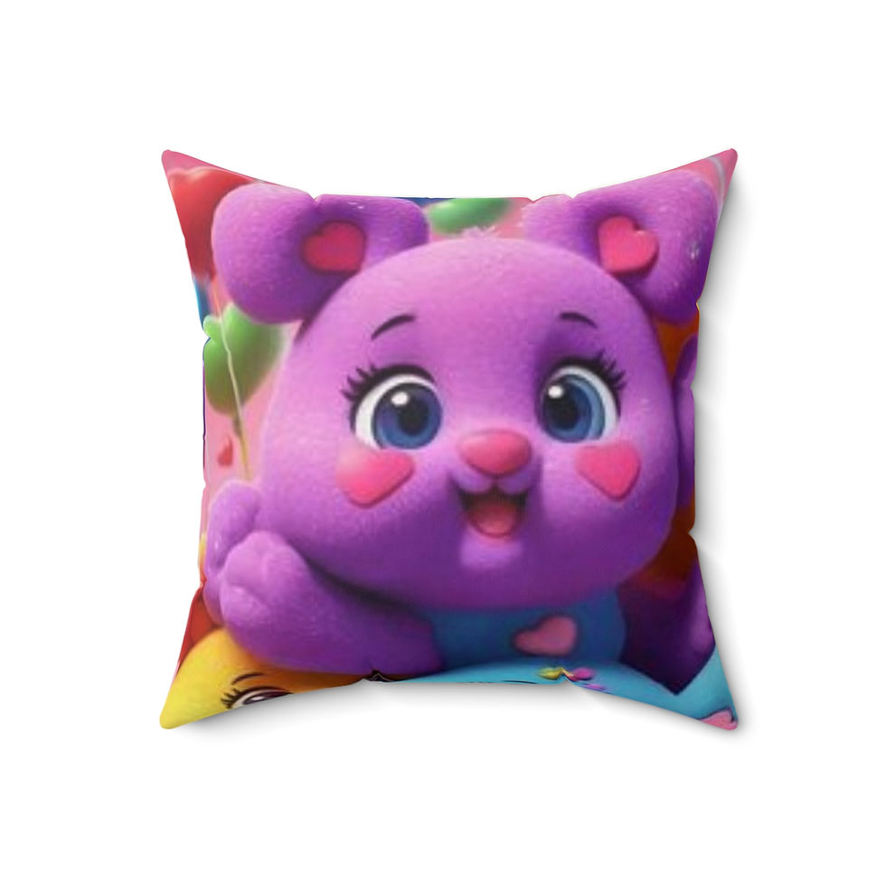 Thumbnail: Adorable Cartoon Bears Pillow 