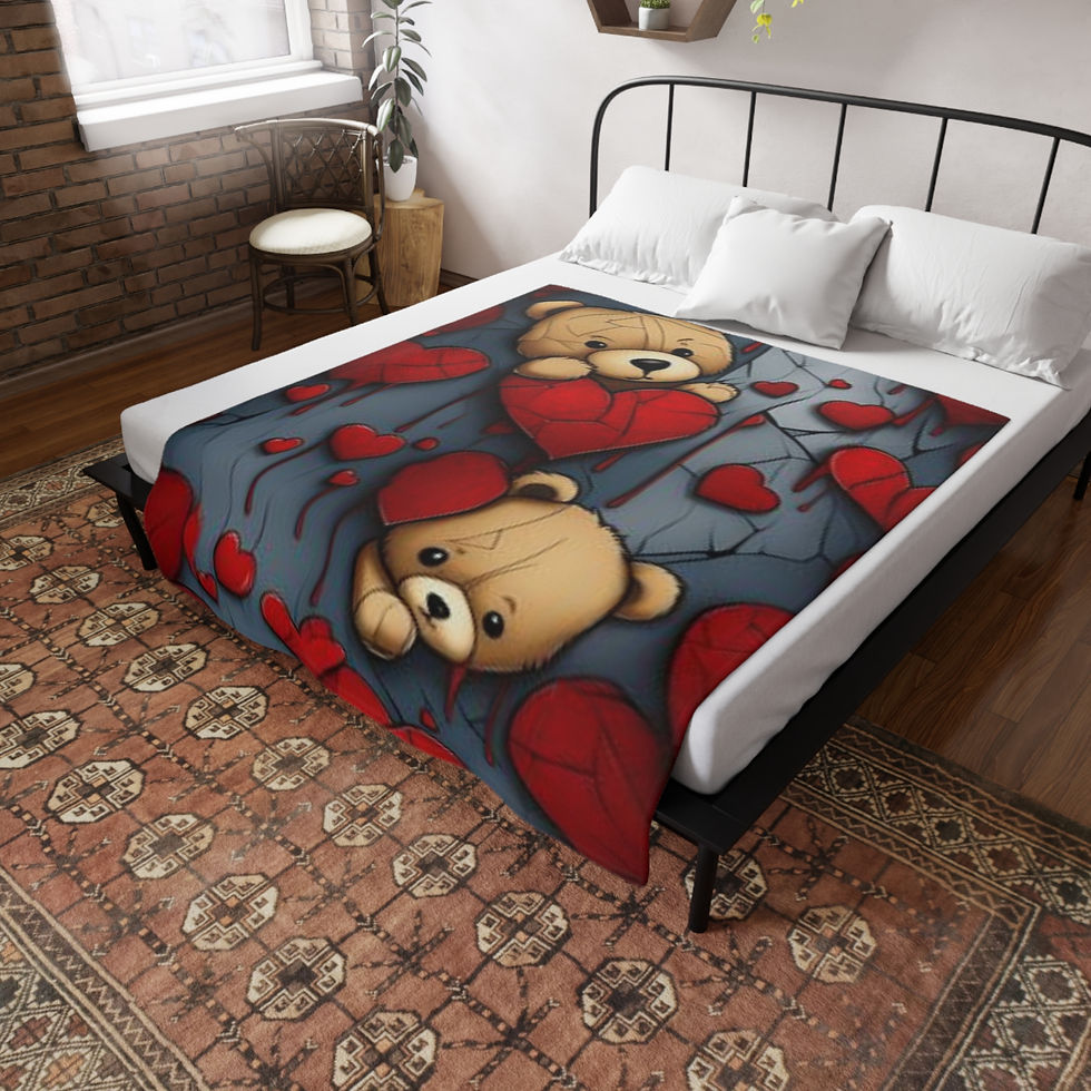 Thumbnail: Cozy Love Bear Throw Blanket