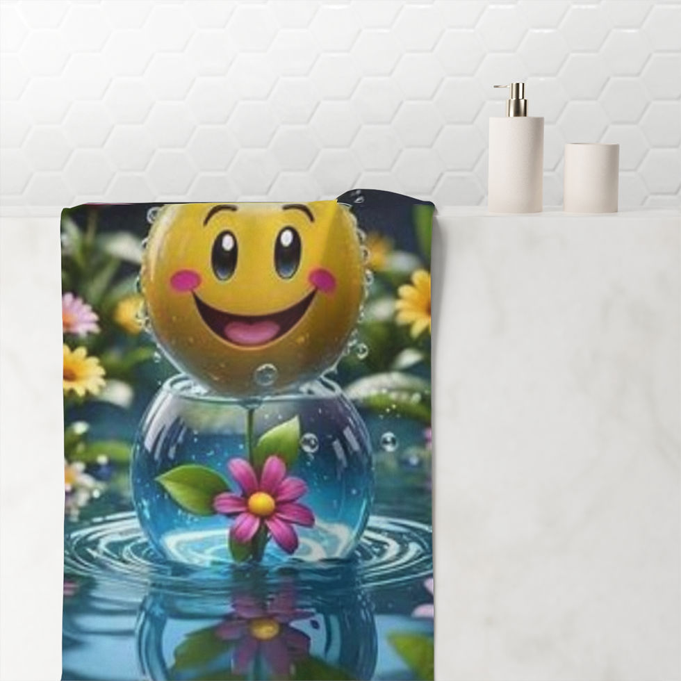 Thumbnail: Smiley Flower Bath Towel 
