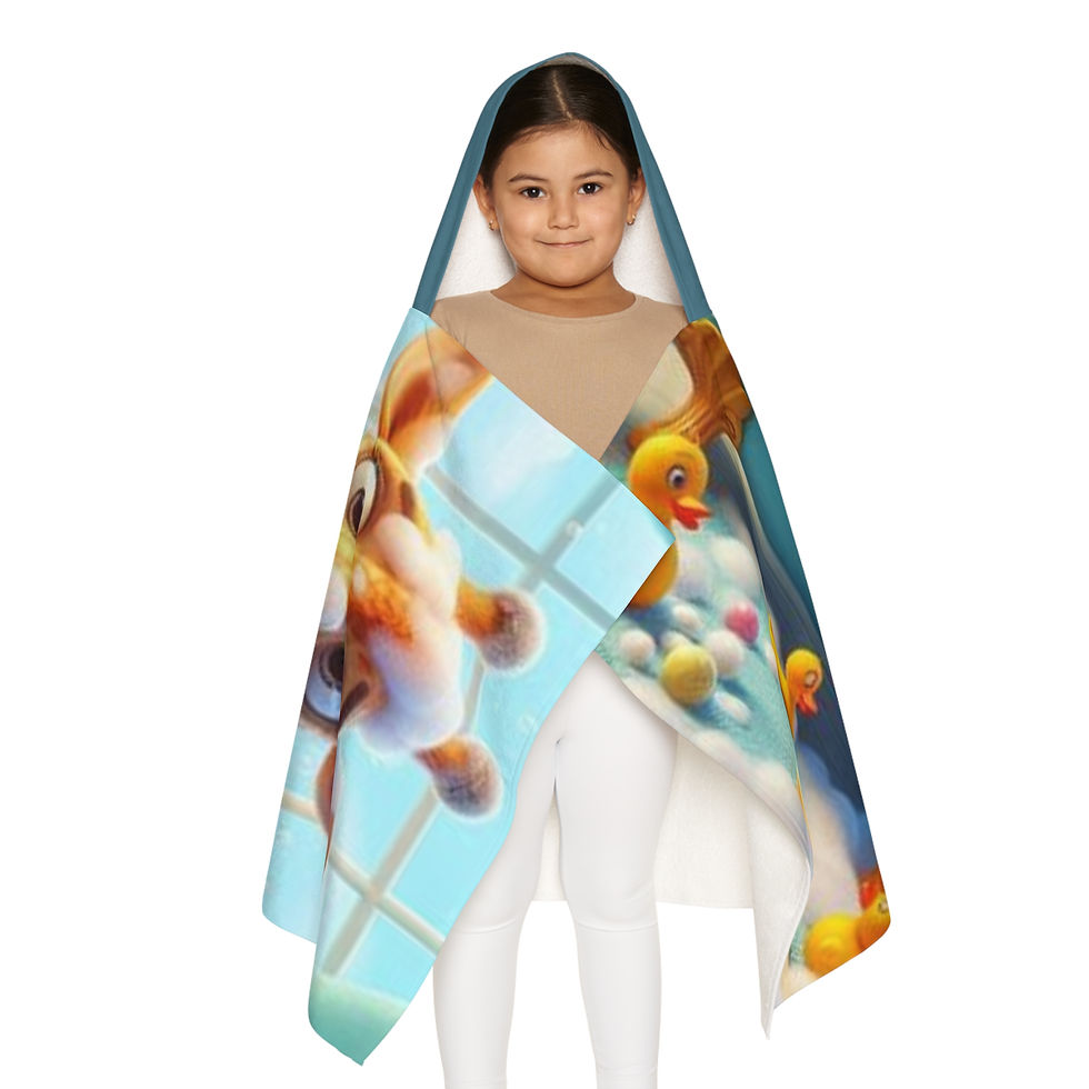 Thumbnail: Kids Hooded Towel  Cute Giraffe Bath Time 
