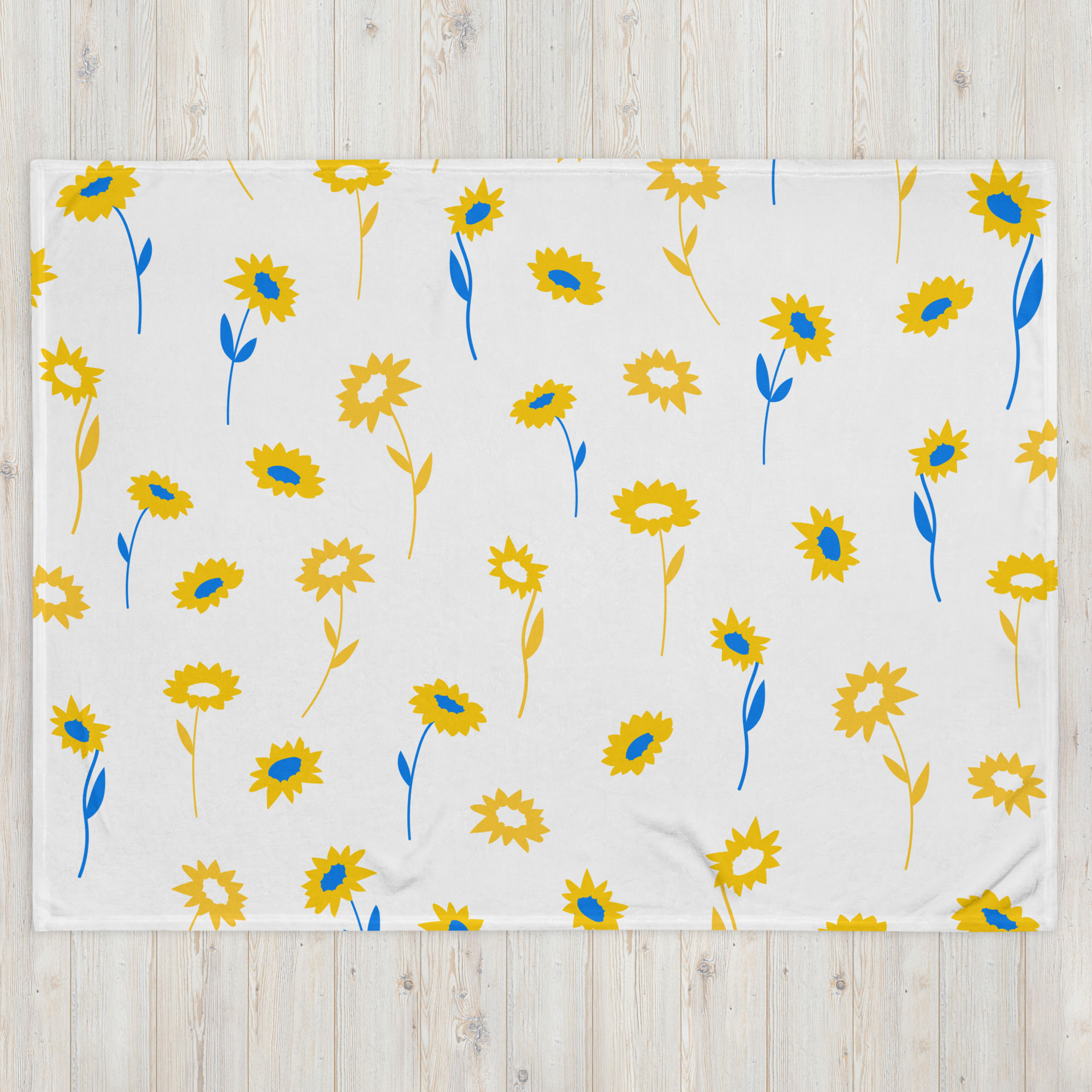 Yellow Flower Throw Blanket