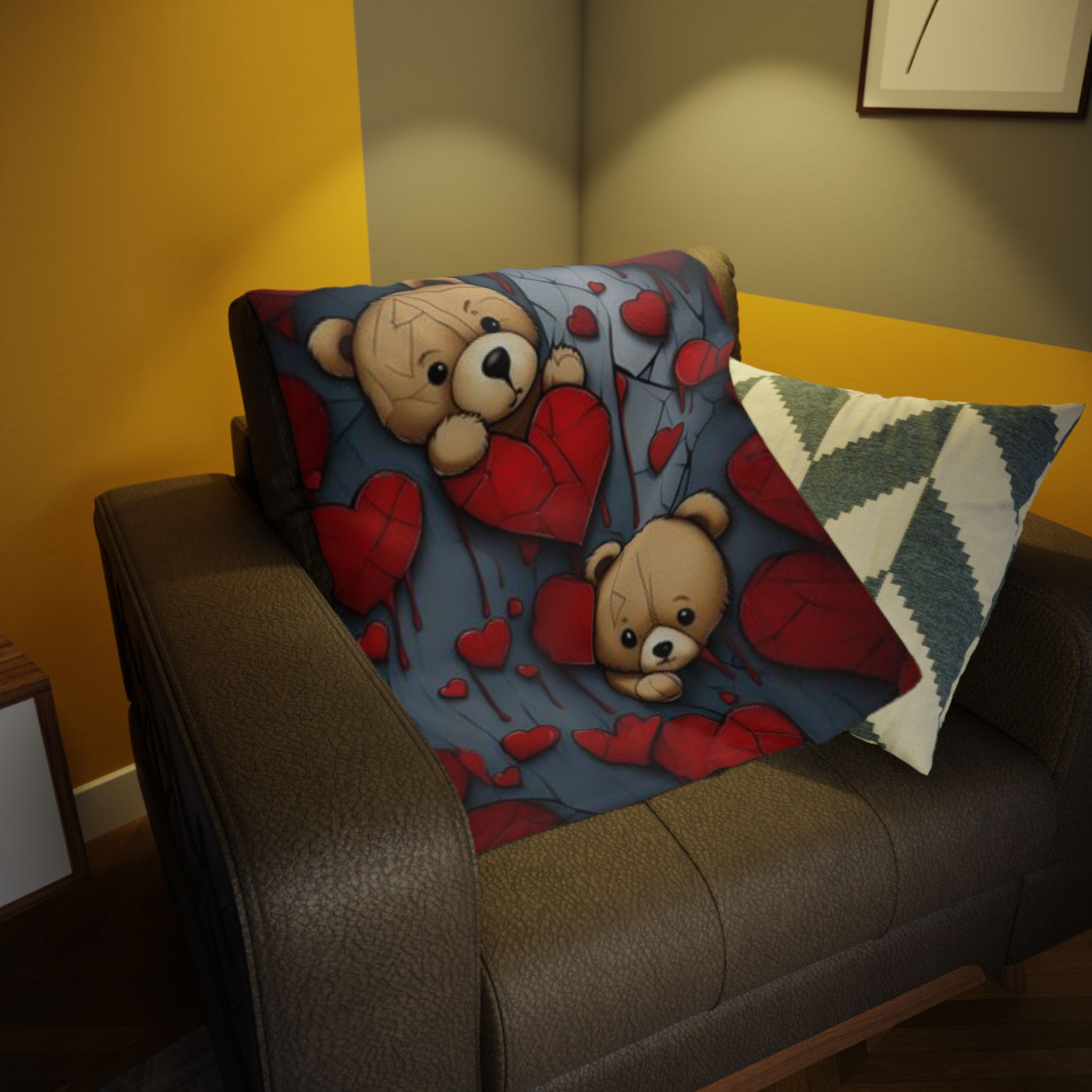 Cozy Love Bear Throw Blanket