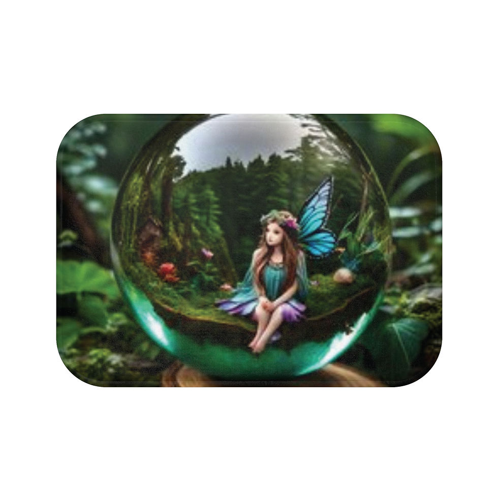 Thumbnail: Enchanting Fairy Forest Bath Mat - Magical Home Decor for Nature Lovers