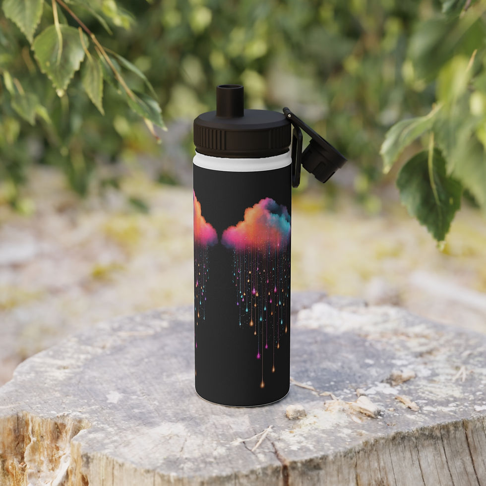 Thumbnail: Colorful Cloud Rain Stainless Steel Water Bottle 